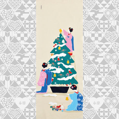 手ぬぐい「舞妓さんのクリスマス」