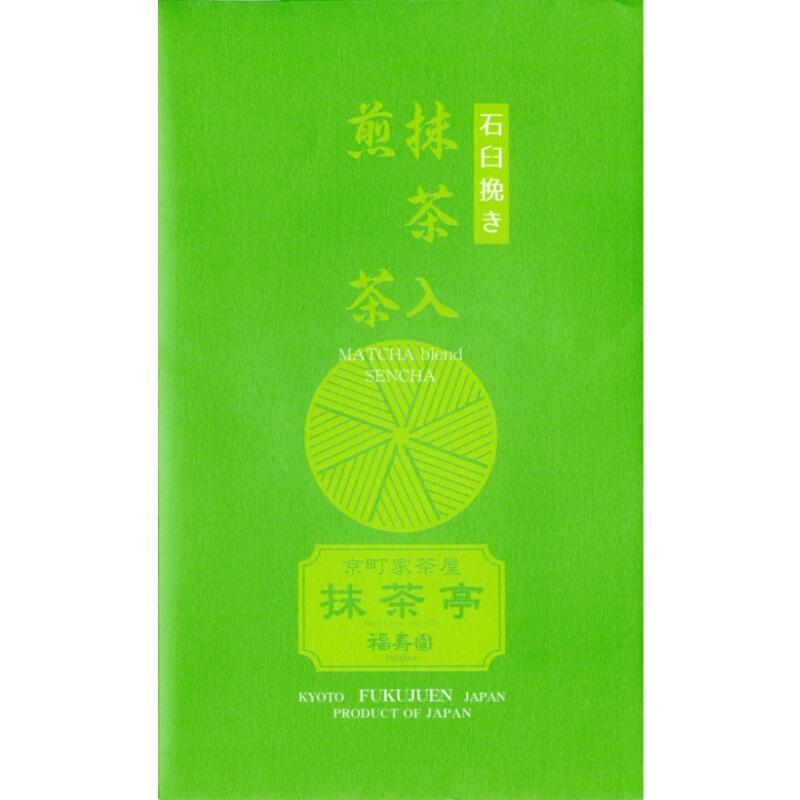 Sen-cha(green tea leaves) blended with stone-milled matcha