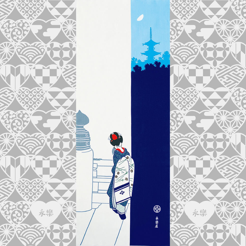 手ぬぐい「月夜の舞妓」
