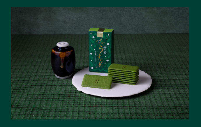 お濃茶ラングドシャ CHA no KA USUYAKI 茶の菓うすやき