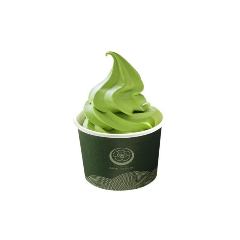 Matcha soft serve ice cream