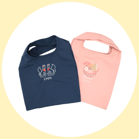 京都ネオン刺繍エコバッグ